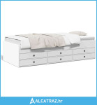 Dnevni krevet s ladicama bijeli 90 x 200 cm konstruirano drvo - NOVO