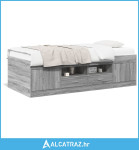 Dnevni krevet s ladicama boja sivog hrasta 90 x 190 cm drveni - NOVO