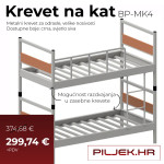 Krevet na kat,metalni,model BP-MK4 (besplatna dostava,isporuka ODMAH)