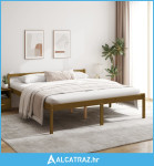 Krevet za starije osobe boja meda 180x200 cm bračni od borovine - NOVO