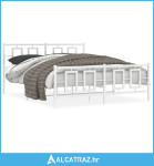 Metalni okvir kreveta uzglavlje i podnožje bijeli 160x200 cm - NOVO