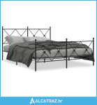 Metalni okvir kreveta uzglavlje i podnožje crni 160x200 cm - NOVO