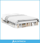 Okvir za krevet bijela 140x190 cm konstruirano drvo - NOVO