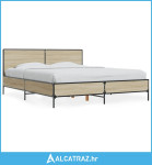 Okvir za krevet boja hrasta 160x200 cm konstruiran drvo i metal - NOVO