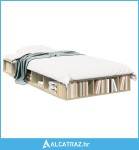 Okvir za krevet boja hrasta 90 x 190 cm od konstruiranog drva - NOVO