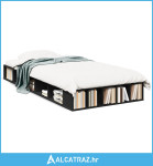 Okvir za krevet crni 100x200 cm konstruirano drvo - NOVO