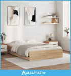 Okvir za krevet s ladicama boja hrasta 120x200 cm drveni - NOVO