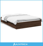 Okvir za krevet s ladicama boja hrasta 135x190 cm drveni - NOVO