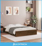 Okvir za krevet s ladicama boja hrasta 150x200 cm drveni - NOVO