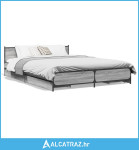 Okvir za krevet s ladicama boja hrasta 150x200 cm drveni - NOVO