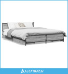Okvir za krevet s ladicama boja sivog hrasta 135x190 cm - NOVO