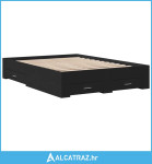 Okvir za krevet s ladicama crna 120x200 cm konstruiranog drva - NOVO
