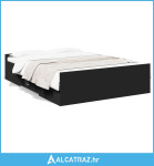Okvir za krevet s ladicama crni 120x190 cm konstruirano drvo - NOVO
