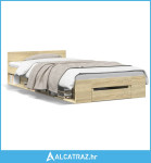 Okvir za krevet s ladicom boja hrasta 90x200 cm - NOVO