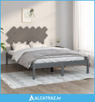 Okvir za krevet sivi 120 x 200 cm od masivnog drva - NOVO