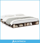 Okvir za krevet smeđa boja hrasta 180x200 cm konstruirano drvo - NOVO