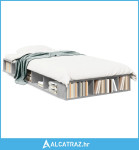 Okvir kreveta boja betona 90x200 cm od konstruiranog drva - NOVO