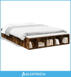 Okvir kreveta boja hrasta 160 x 200 cm od konstruiranog drva - NOVO
