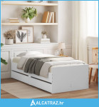 Okvir kreveta s ladicama bijeli 100 x 200 cm - NOVO
