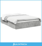 Okvir kreveta s ladicama siva boja betona 150 x 200 cm drveni - NOVO