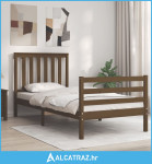 Okvir kreveta s uzglavljem boja meda 90x200 cm od masivnog drva - NOVO