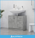 Ormarić za umivaonik siva boja betona 63 x 30 x 54 cm iverica - NOVO
