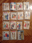 Burda - vintage krojevi za šivanje odjeće -70e - lot