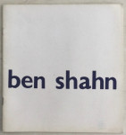 BEN SHAHN KATALOG IZLOŽBE : OPREMIO IVAN PICELJ : 6. XI - 30. XI 1962