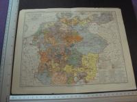 DEUTSCHLAND BEIM KAISER KARLS IV .- Stara njemačka karta