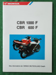 ORIGINAL PROSPEKT-UPUTSTVO ZA ODRŽAVANJE HONDA CBR1000F+CBR600F 1987.g