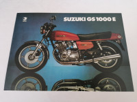 ORIGINALNI PROSPEKT motocikla SUZUKI GS 1000E iz 1980-ih god, brochure