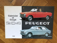 ORIGINALNI TVORNIČKI PROSPEKT PEUGEOT 204 CABRIOLET & COUPE