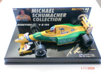 michael schumacher coll. minichamps 1/43 1992 prva pobijeda  spa 1992