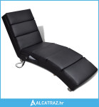 Masažna fotelja od umjetne kože crna - NOVO