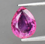 1.07ct 7x5.4mm Pear Pinkish Purple Sapphire Madagascar,Safir Heated