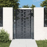 vidaXL Vrtna vrata antracit 105 x 130 cm čelična četvrtasti dizajn