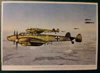 Luftwaffe NDH Hrvatska Razglednica 1943 kolor Messerschmitt Me110