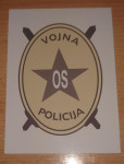 Vojna policija OS JNA SFRJ naljepnica