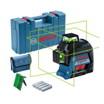 BOSCH križni laserski nivelir GLL 3-80 G + CP + torba + kovčeg