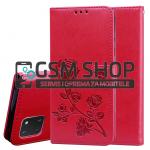 Ruže dizajn kožna torbica futrola Samsung Note 10 Lite 2020 crvena