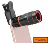 8x Zoom HD digitalni teleskop za mobitel - crni