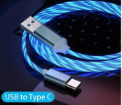 Svjetleći USB C light kabal za duljine 1 metar