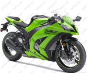 Kawasaki ZX-10 R Ninja, 2011 komplet zeleni original oklopi