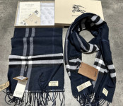 Burberry 100% Cashmere Blue Scarves 