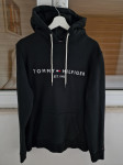 TOMMY HILFIGER crna majica dugi rukav s kapuljačom (hoodie) (L)