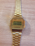 A168WE Men's Gold Stainless Steel Camo Digital Watch