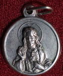 Dvostrana medaljica/privjesak Krist/Bogorodica