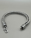 925 sterling silver foxtail narukvica 8 mm rucni rad Novo