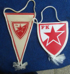 Dvije zastavice FK "Crvena zvezda"