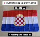 ZASTAVA HERCEG BOSNA s 4 kopče/ušice Hrvatska republika Herceg Bosna